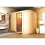 Verkleinertes Bild von Elementsauna 'Amira 4' naturbelassen mit bronzierter Tür 9 kW Ofen integrierte Steuerung 231 x 170 x 198 cm