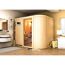 Elementsauna 'Amira 4' naturbelassen mit bronzierter Tür 9 kW Bio-Ofen externe Steuerung Easy 231 x 170 x 198 cm