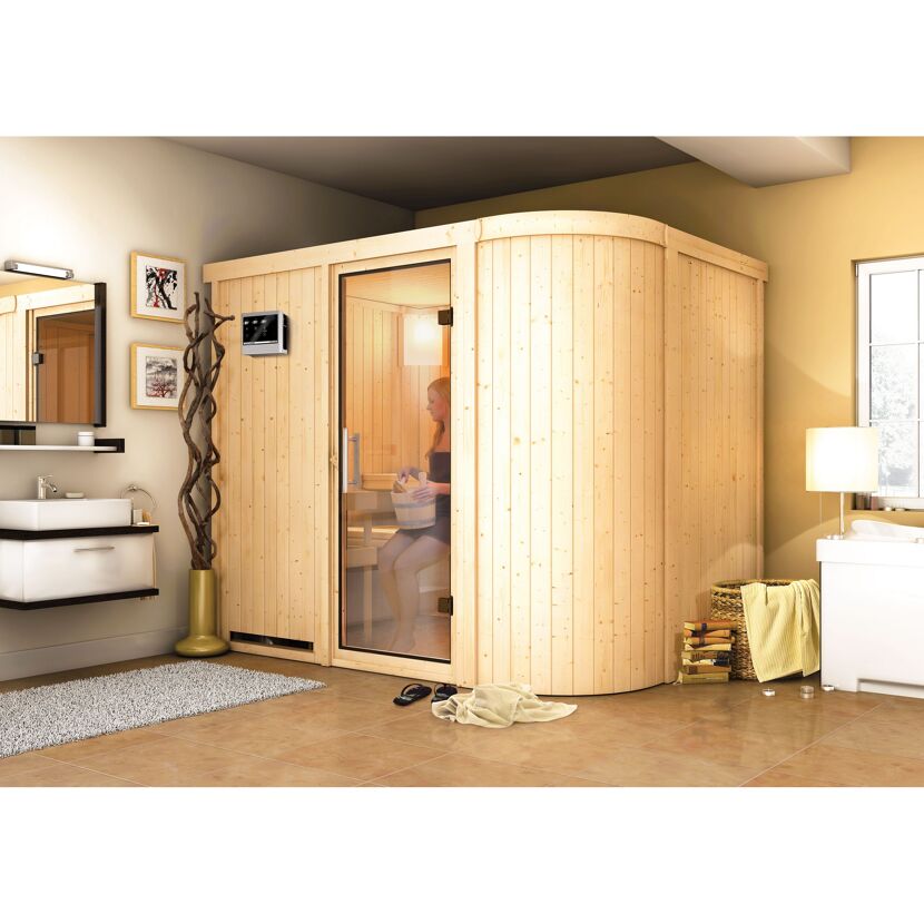 Person in einer Sauna