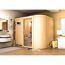 Elementsauna 'Amira 4' naturbelassen mit Klarglastür 9 kW Bio-Ofen externe Steuerung easy 231 x 170 x 198 cm