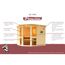 Elementsauna 'Ana 3' naturbelassen mit bronzierter Tür 9 kW Ofen 231 x 196 x 198 cm