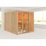 Elementsauna 'Arabella' naturbelassen mit bronzierter Tür und Glasfront 216 x 234 x 198 cm