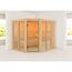 Sauna 'Ariadna 3' naturbelassen mit bronzierter Tür 231 x 196 x 198 cm