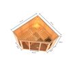 Eck-Sauna aus Holz mit Maßen