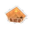 Eck-Sauna aus Holz mit Maßen