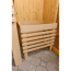 Verkleinertes Bild von Sauna 'Aurelia 2' naturbelassen mit Kranz und bronzierter Tür 9 kW Bio-Ofen mit externe Steuerung 245 x 245 x 202 cm