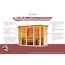 Verkleinertes Bild von Infrarotkabine 'Alejandra' naturbelassen mit Kranz und bronzierter Tür 9 kW Ofen externe Steuerung 245 x 210 x 202 cm