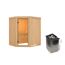Elementsauna 'Beatriz' naturbelassen 9 kW Ofen integrierte Steuerung 170 x 151 x 198 cm