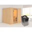 Elementsauna 'Belinda' naturbelassen 9 kW Ofen integrierte Steuerung 196 x 178 x 198 cm