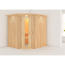 Elementsauna 'Celeste' naturbelassen mit Kranz 210 x 184 x 202 cm