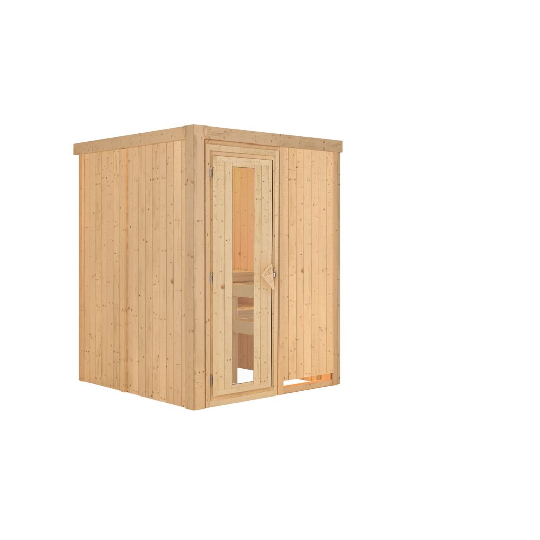Helle Sauna aus Holz