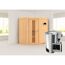 Elementsauna 'Emma' naturbelassen mit Energiespartür 3,6 kW Bio-Ofen externe Steuerung Easy 170 x 151 x 198 cm