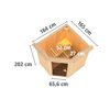 Elementsauna 'Emma' naturbelassen mit Kranz und Klarglastür 3,6 kW Bio-Ofen externe Steuerung Easy 184 x 165 x 202 cm