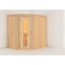 Elementsauna 'Carlota' naturbelassen mit Energiespartür 151 x 196 x 198 cm