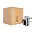 Elementsauna 'Carmen' naturbelassen mit Energiespartür 3,6 kW Ofen integrierte Steuerung 196 x 170 x 198 cm