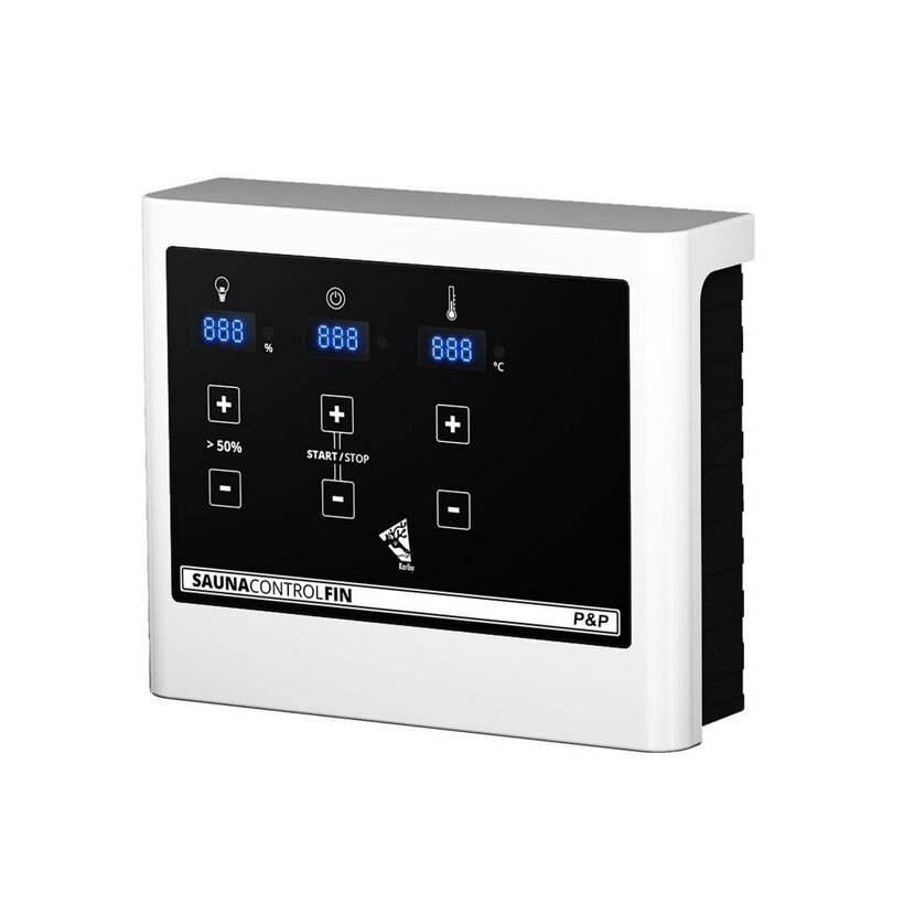 Elementsauna 'Carmen' naturbelassen mit bronzierter Tür 3,6 kW Ofen externe Steuerung Easy 196 x 170 x 198 cm