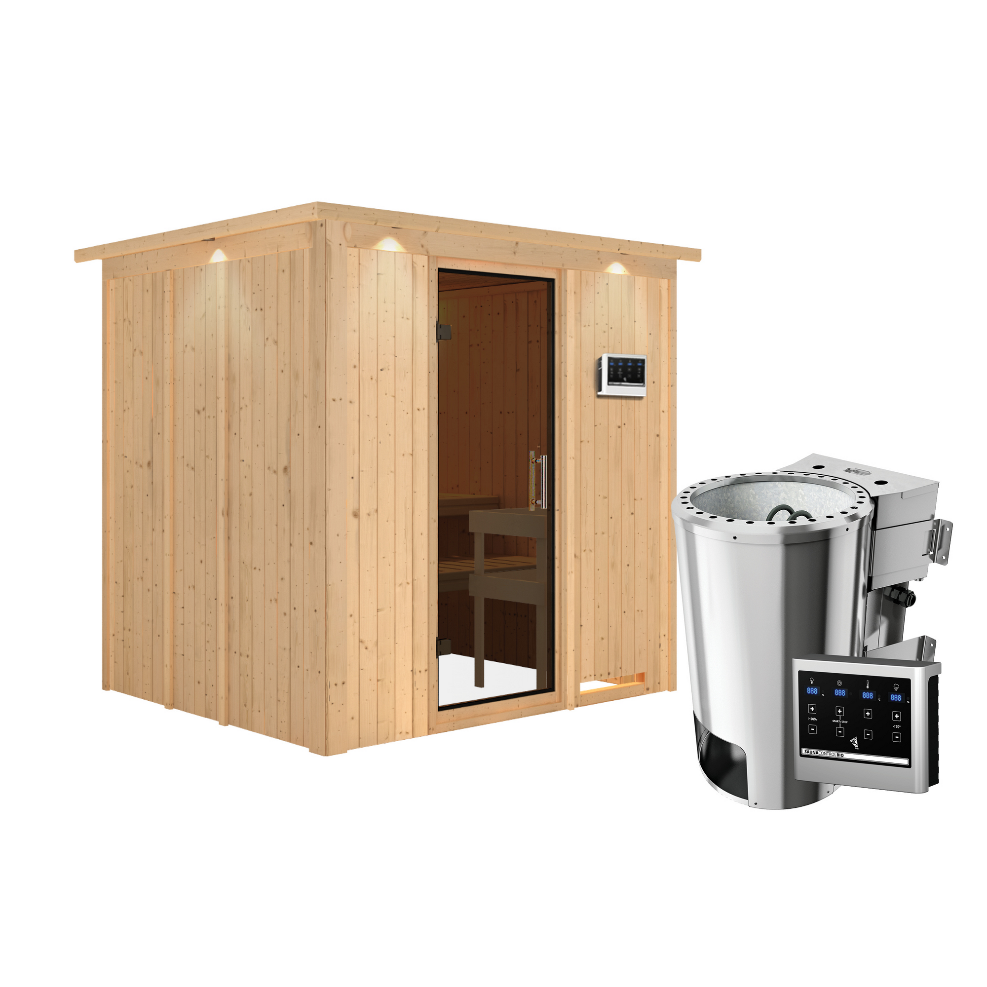 Sauna Carmen mit Saunaofen und Steuerung