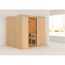 Elementsauna 'Carmen' naturbelassen mit Klarglastür 196 x 170 x 198 cm