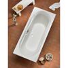 Weiße Badewanne Madera 180 x 80 cm in Vogelperspektive