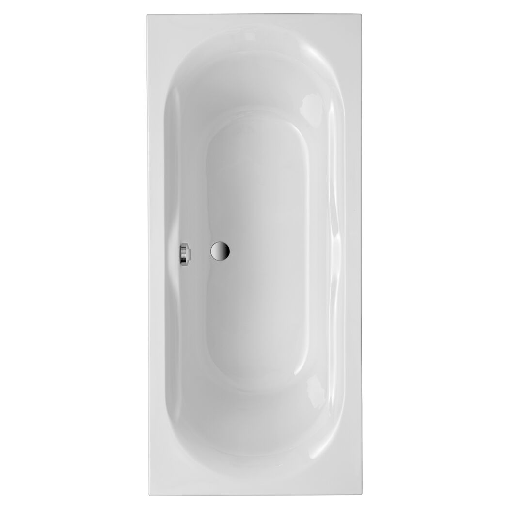 Weiße Badewanne Madera 180 x 80 cm, Draufsicht