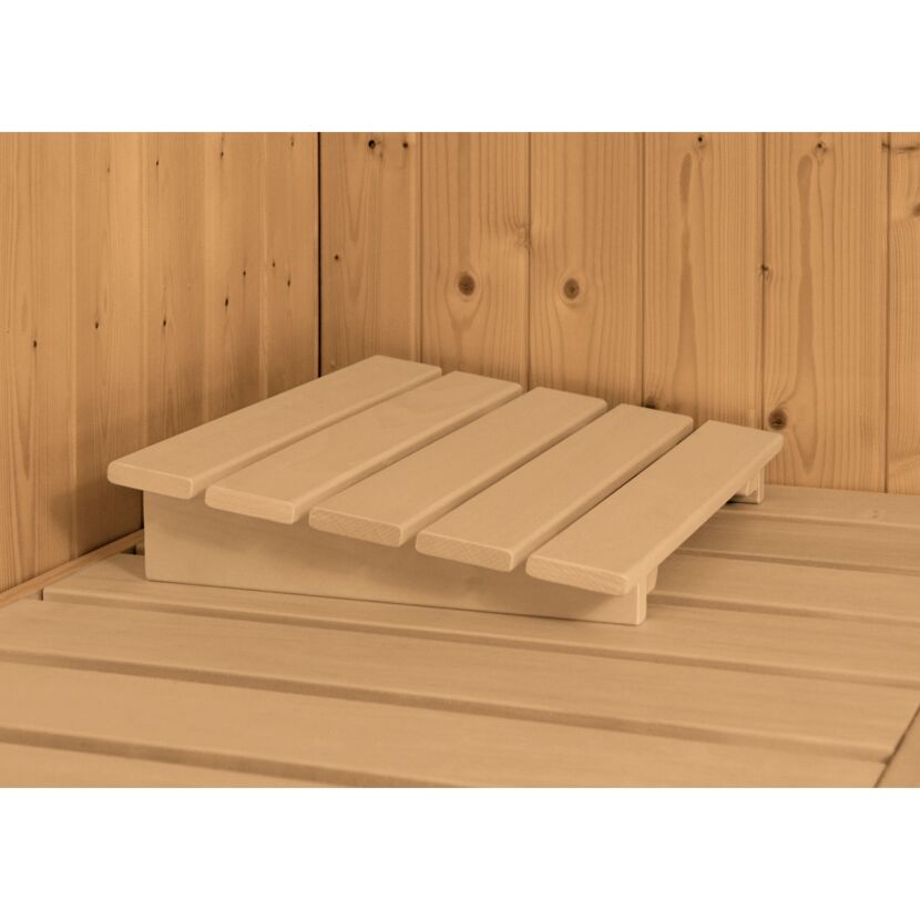 Elementsauna 'Carolina' naturbelassen mit bronzierter Tür 3,6 kW Ofen integrierte Steuerung 196 x 170 x 198 cm