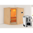 Elementsauna 'Carolina' naturbelassen mit bronzierter Tür Bio-3,6 kW Bio-Ofen externe Steuerung Easy 196 x 170 x 198 cm