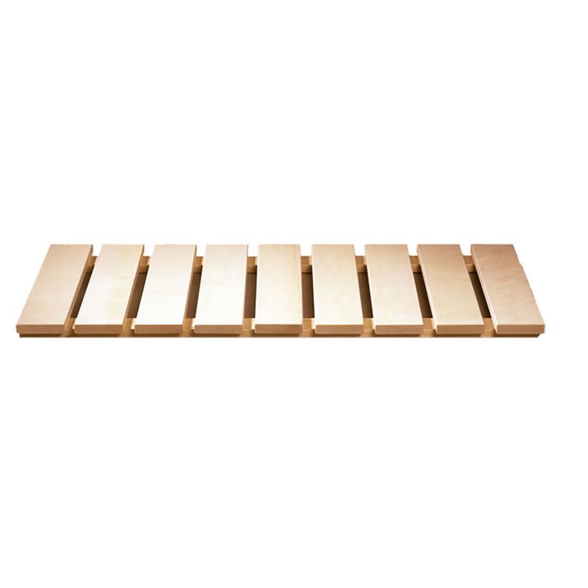 Massivholzsauna 'Luna' naturbelassen mit Kranz und EnergiesparTür 9 kW Bio-Ofen externe Steuerung Easy 224 x 210 x 206 cm
