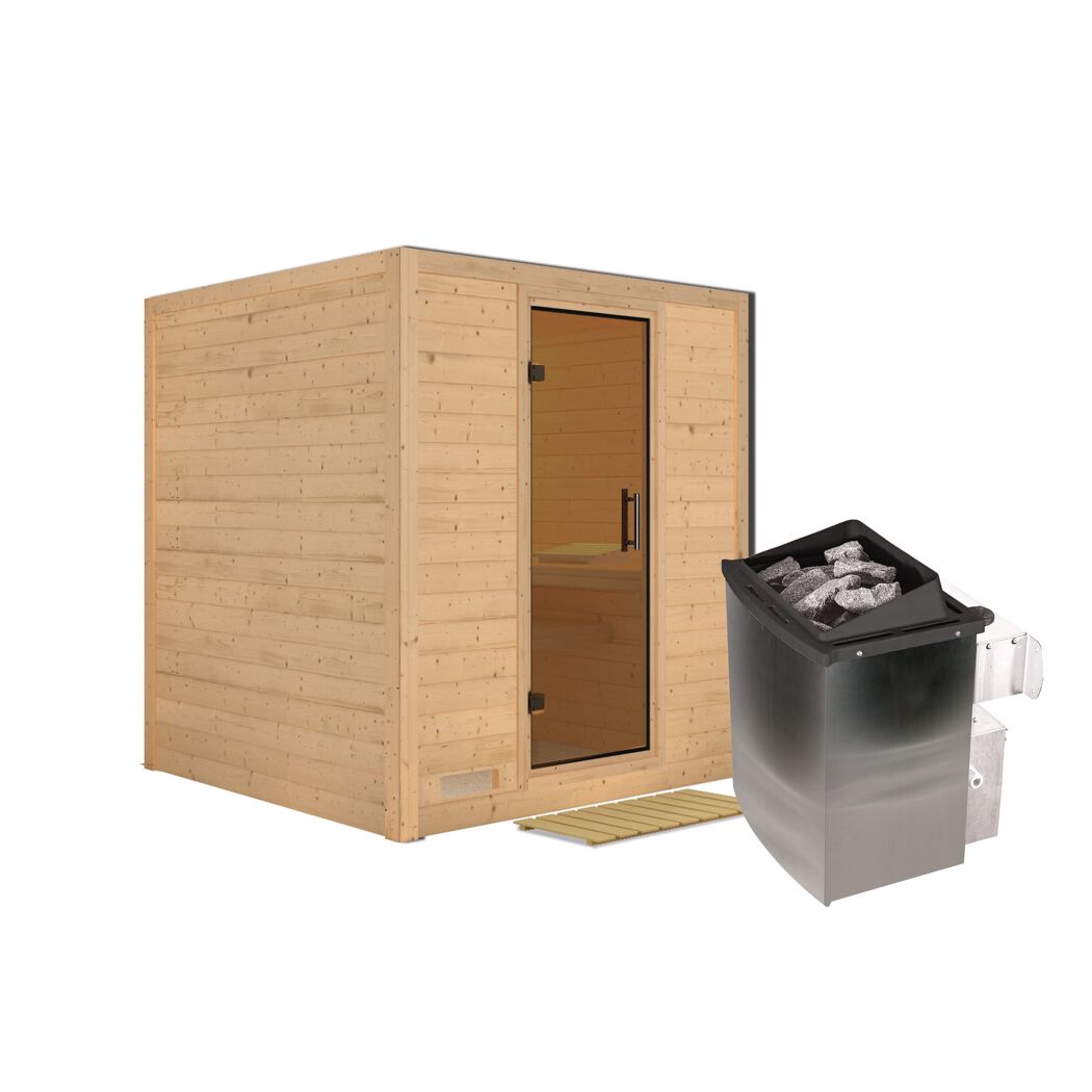 Holzsauna mit Saunaofen