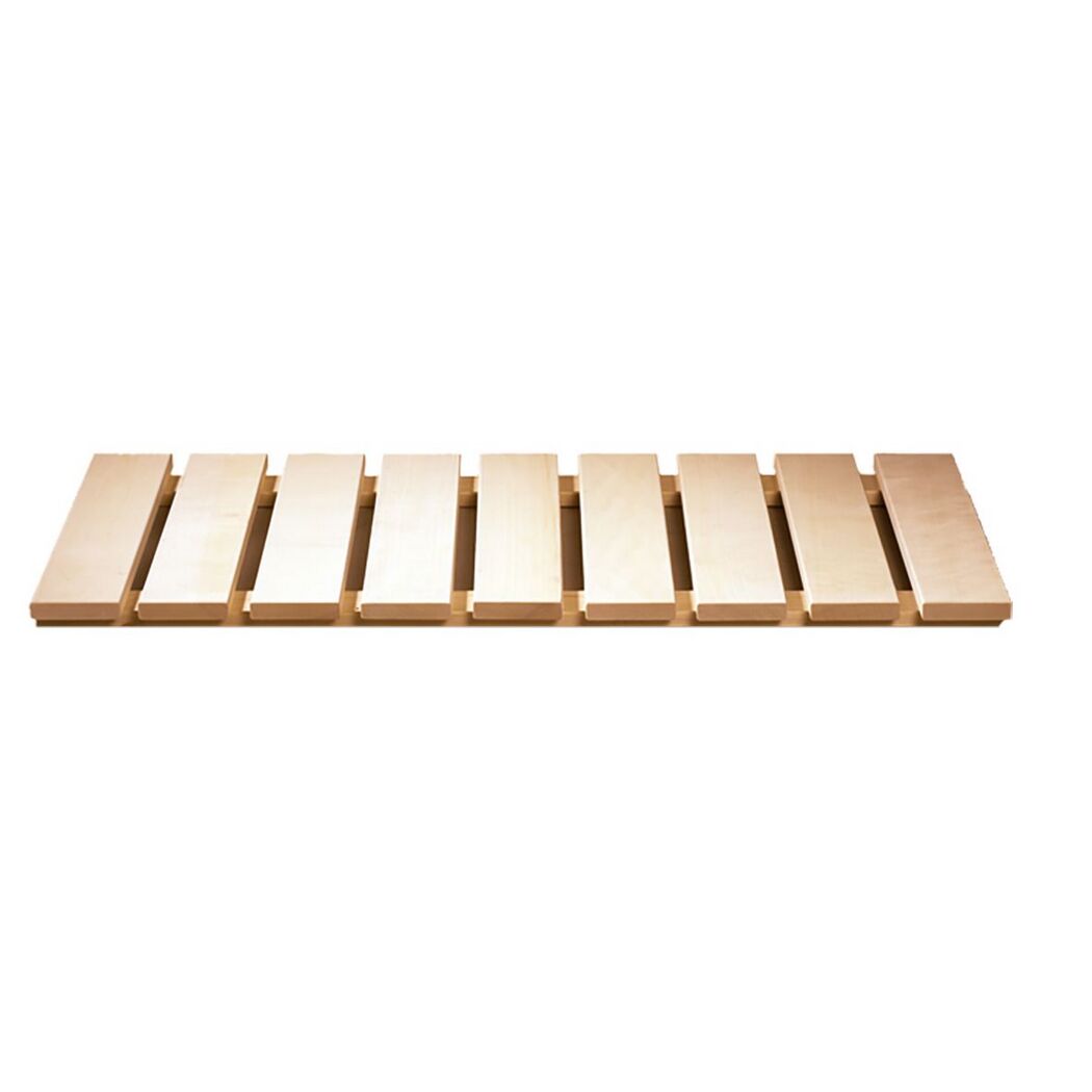 Lattenrost aus hellem Holz