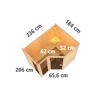 Ecksauna aus Holz mit Maßen