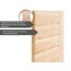 Doppelte Nut- und Federverbindung aus Fichtenholz.