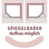 Duschkabine spiegelbar aufgebaut