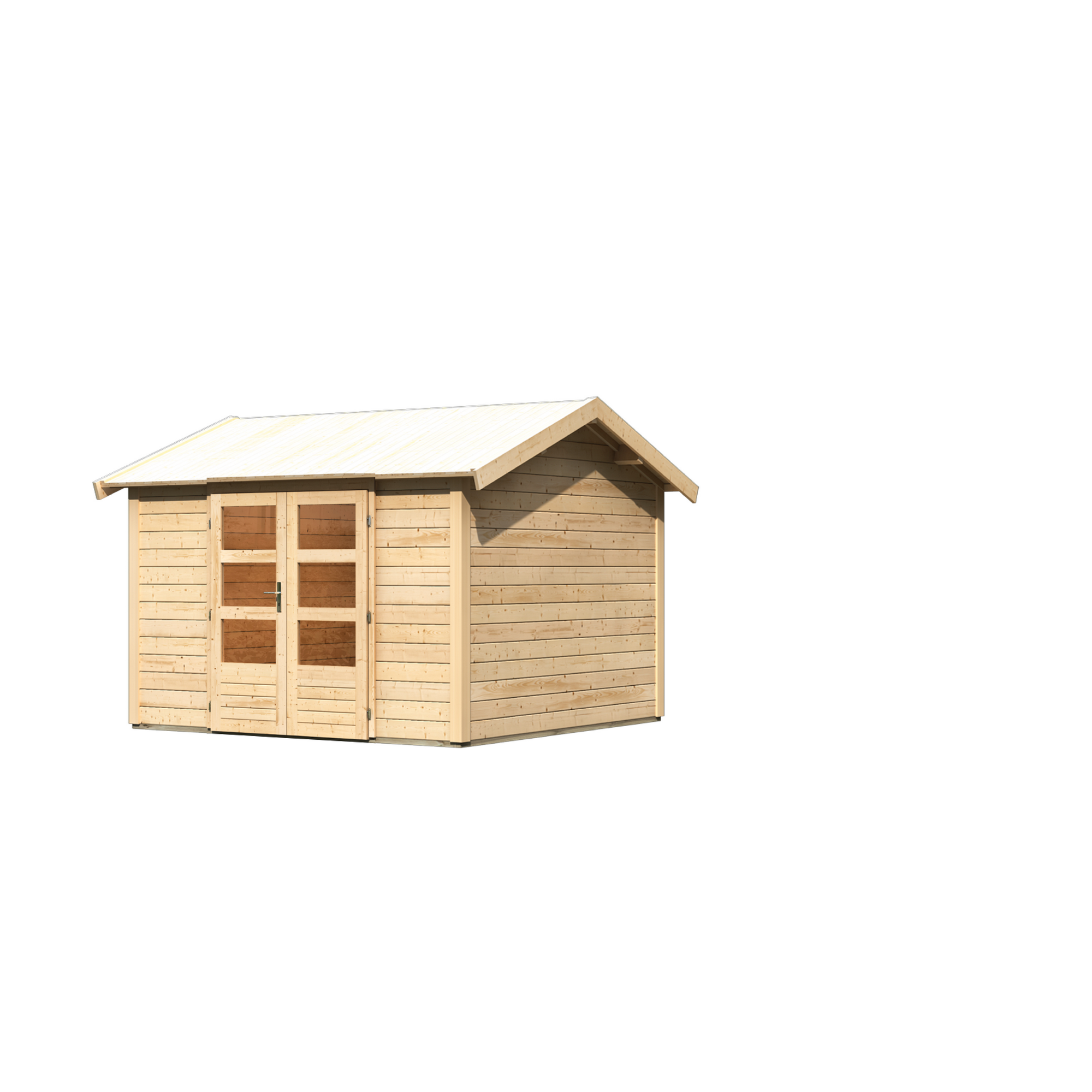 Gartenhaus mit Sauna 'Alberto' naturbelassen 304 x 304 x 250 cm + product picture
