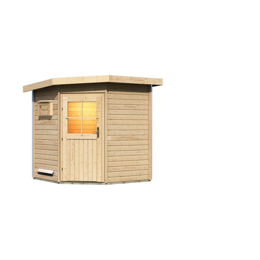 Fünfeckiger Geräteschuppen aus Holz