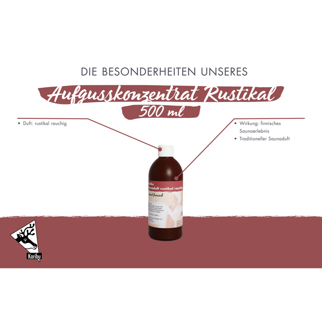 Bild von Saunaduft Aufgusskonzentrat rustikal rauchig 500 ml