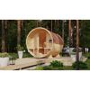 Fasssauna Größe 2 naturbelassen 9 kW Bio-Ofen externe Steuerung 225 x 295 x 229 cm