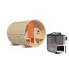 Fasssauna Größe 2 naturbelassen 9 kW Bio-Ofen externe Steuerung 225 x 295 x 229 cm