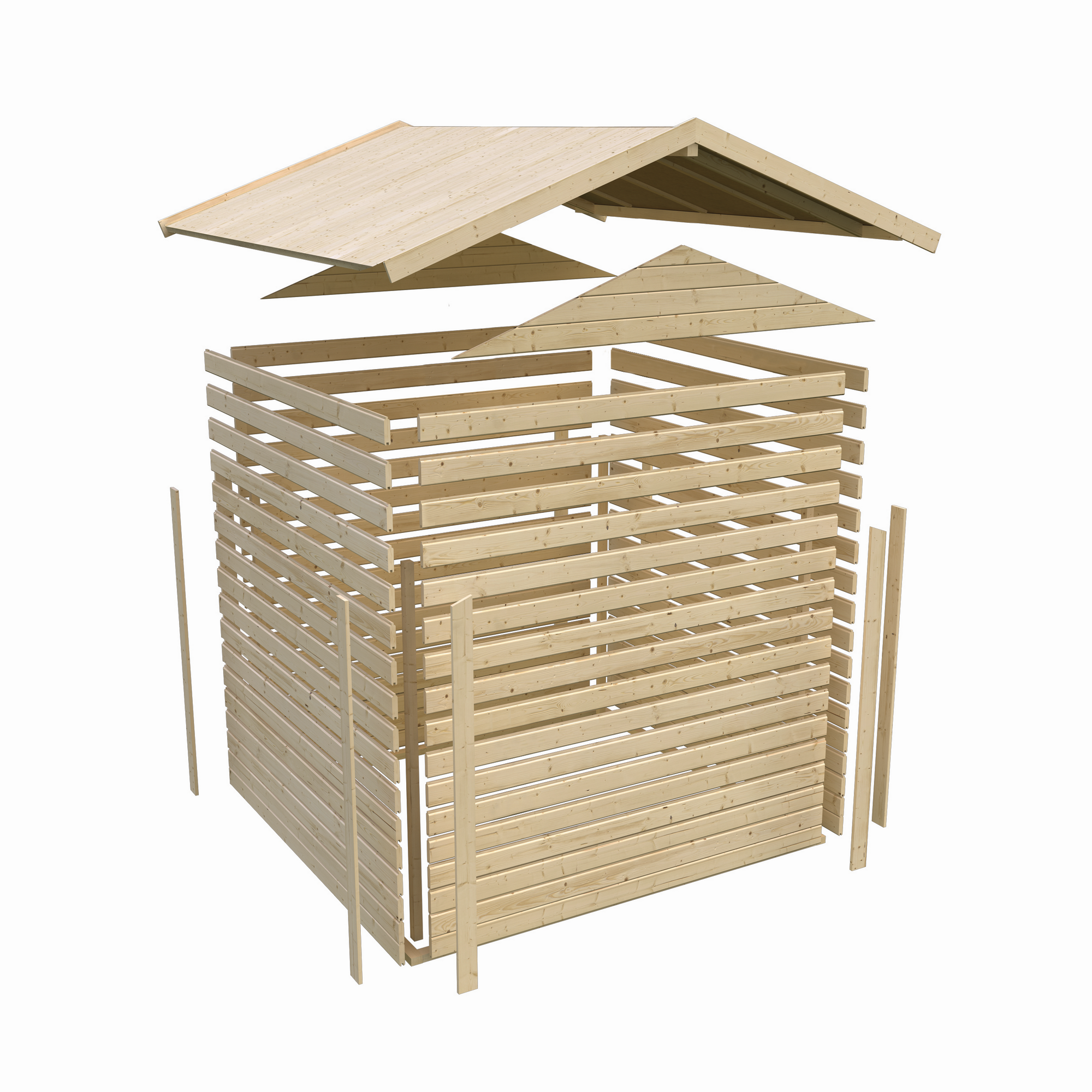 Gartenhaus mit Sauna 'Alejandro' terragrau 9 kW Bio-Ofen externe Steuerung 304 x 304 x 250 cm + product picture