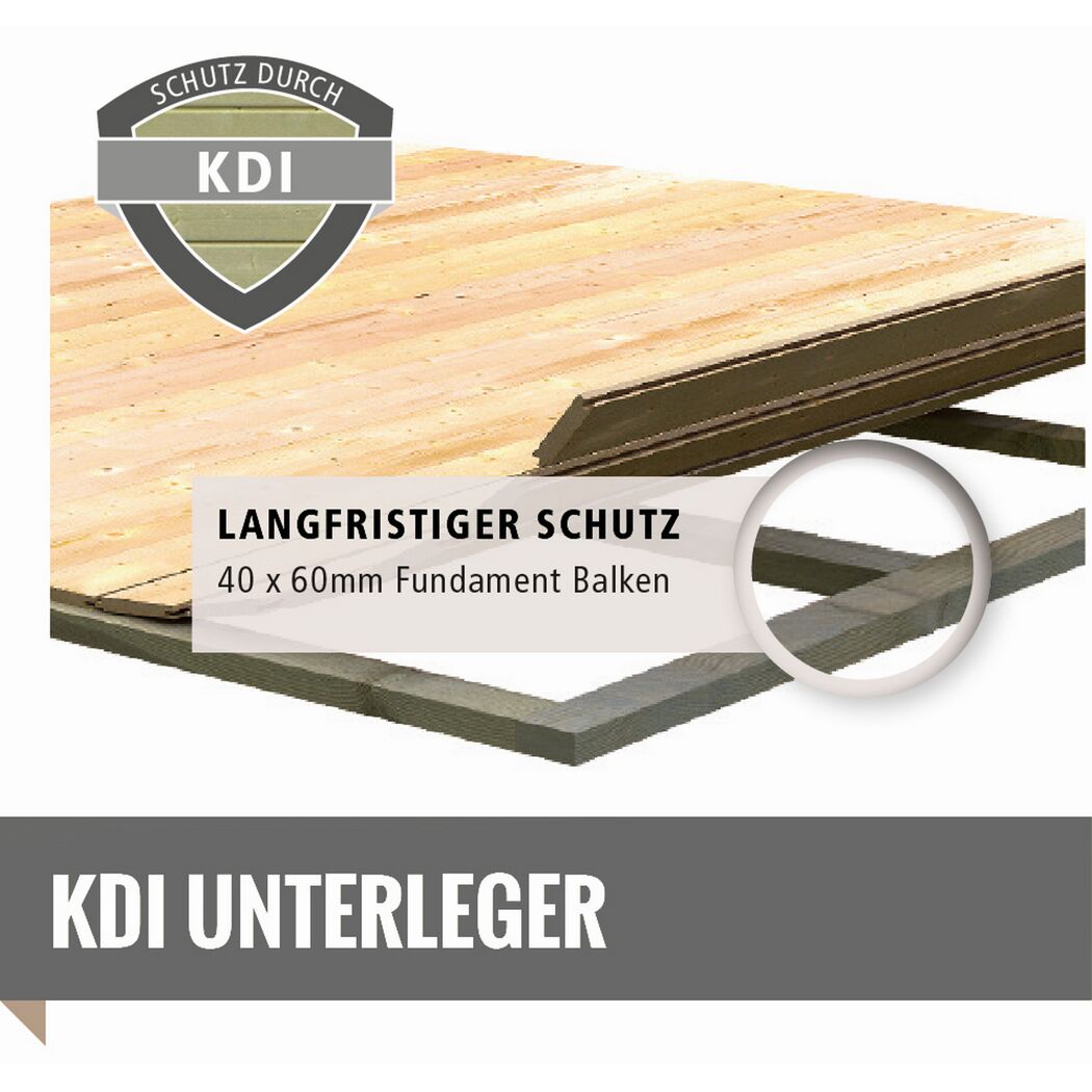 KDI Unterleger für langanhaltenden Schutz, 40 x 60 mm Fundamentbalken