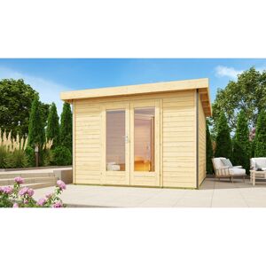 Saunahaus 'Francisco 1' A naturbelassen 9 kW Ofen externe Steuerung 309 x 309 x 229 cm