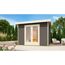 Saunahaus 'Francisco 1' A terragrau 9 kW Bio-Ofen externe Steuerung 309 x 309 x 229 cm