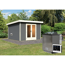 Saunahaus 'Francisco 1' A terragrau 9 kW Bio-Ofen externe Steuerung 309 x 309 x 229 cm