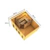 Saunahaus 'Francisco 2' B naturbelassen 9 kW Ofen externe Steuerung 369 x 309 x 229 cm