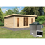 Saunahaus 'Francisco 4' B naturbelassen 9 kW Ofen externe Steuerung 490 x 369 x 229 cm