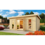 Saunahaus 'Francisco 4' B naturbelassen 9 kW Bio-Ofen externe Steuerung 490 x 369 x 229 cm