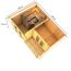 Saunahaus 'Francisco 5' B terragrau 9 kW Bio-Ofen externe Steuerung 509 x 369 x 253 cm