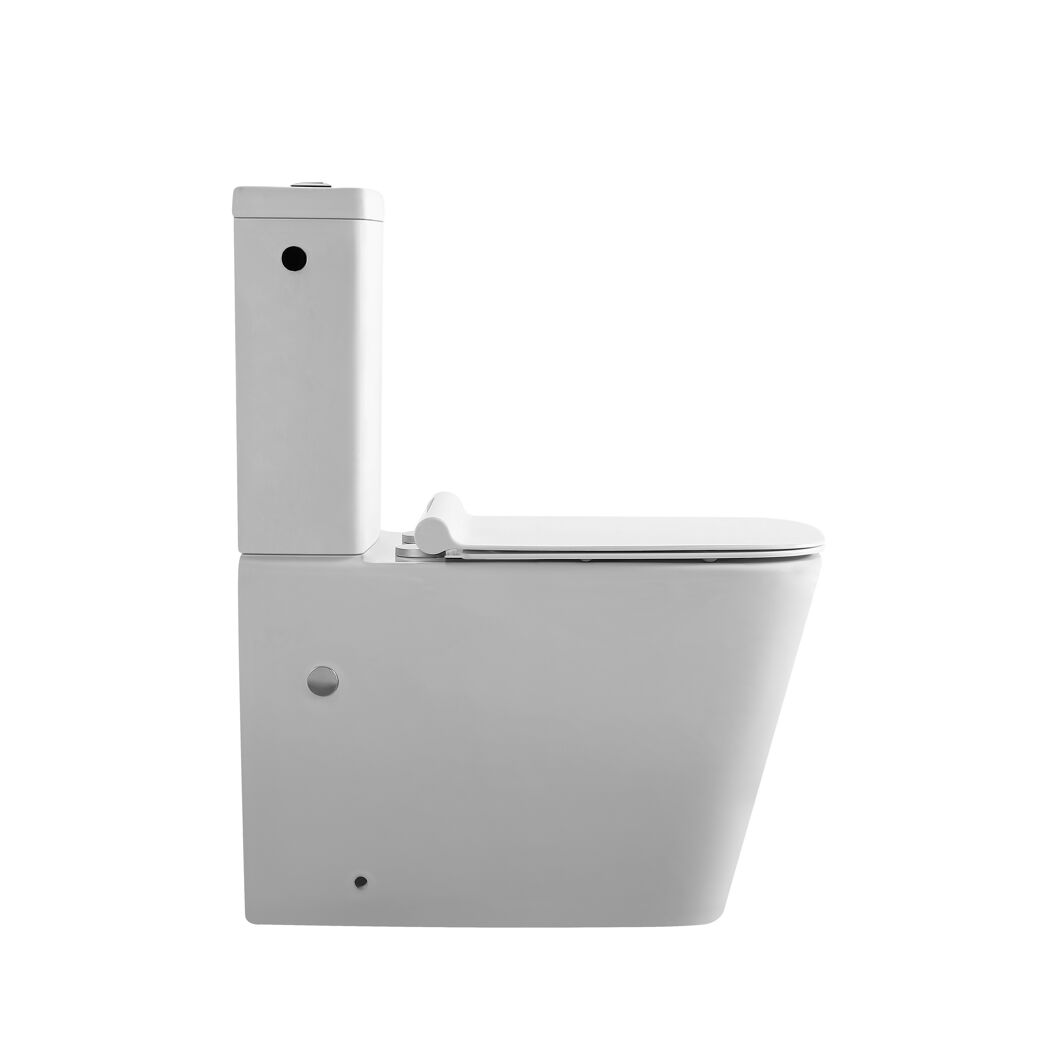 Stand-WC-Set spülrandlos 'Aliki' inklusive WC-Sitz weiß