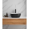 Waschtisch 'Herm' rund schwarz 43 x 43 x 15,5 cm