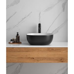 Waschtisch 'Herm' rund schwarz 43 x 43 x 15,5 cm