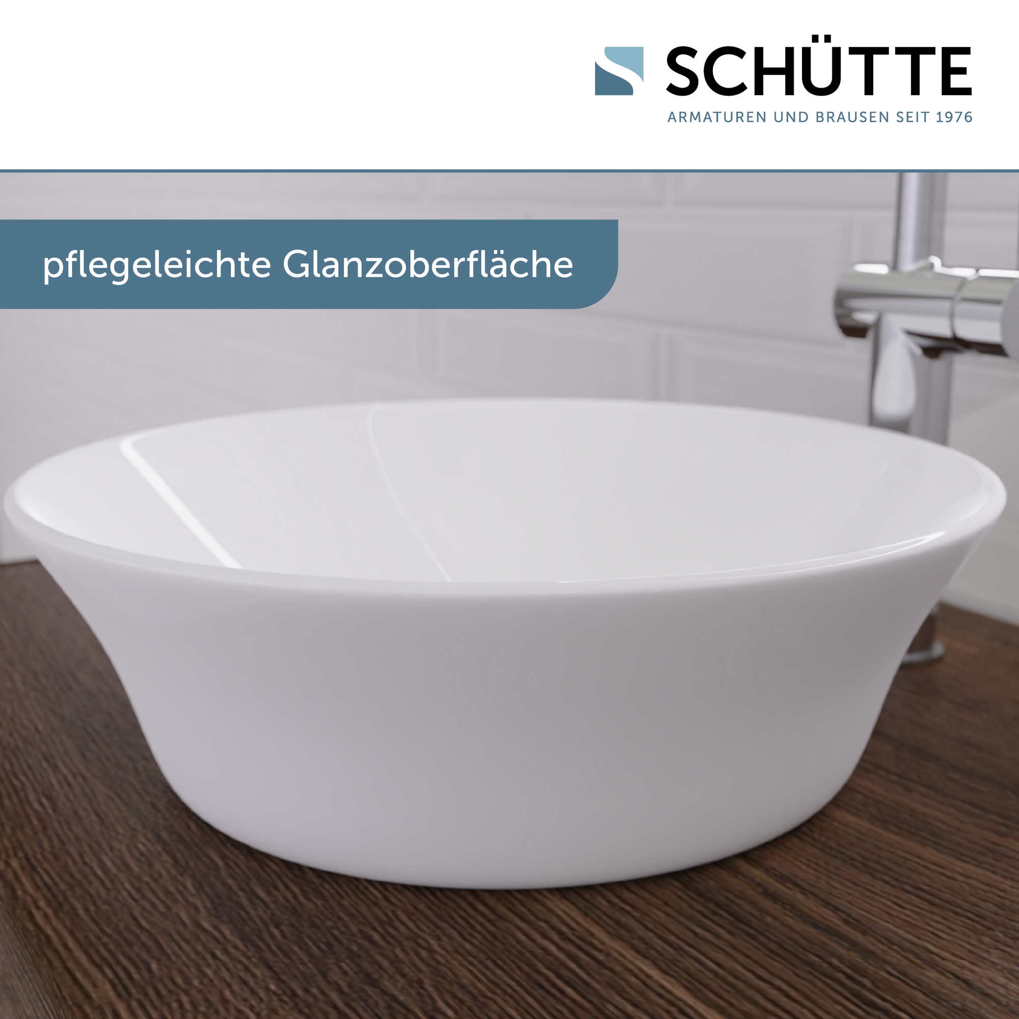 Aufsatzwaschbecken 'Tassoni Bowl' weiß Ø 40 cm